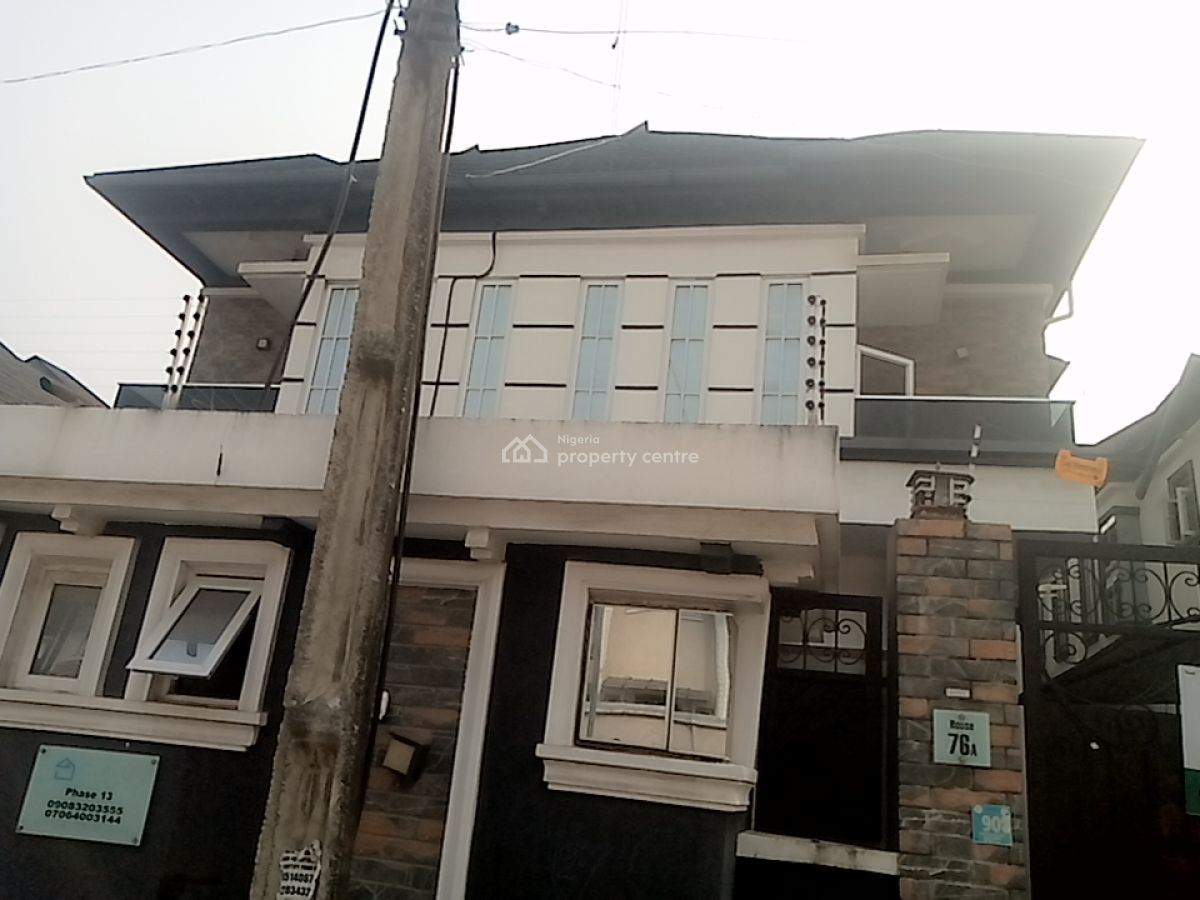 a Neatly and Massively Built 4 Bedroom Semi Detached Duplex and a Bq, Osapa, Lekki, Lagos, Semi-detached Duplex for Rent