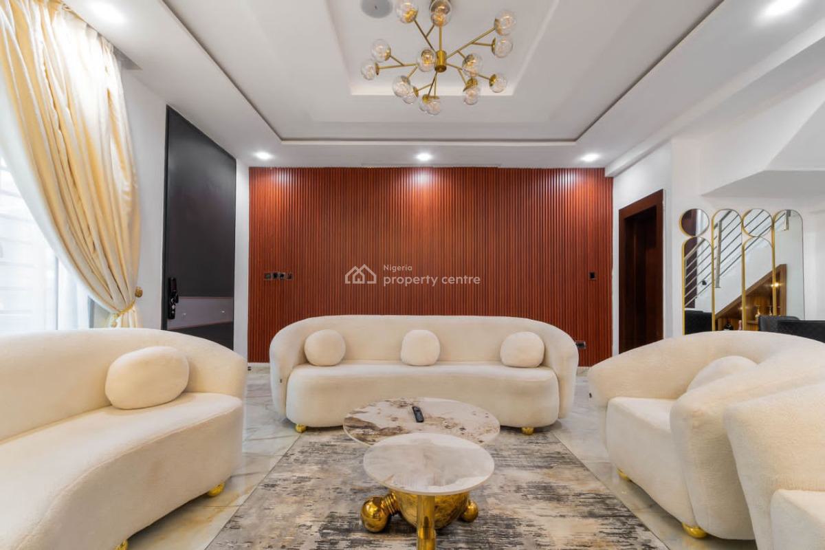 Luxurious All White 4 Bedroom Duplex with Swimming Pool & Cinema Room, Adeniyi Jones, Ikeja, Lagos, Terraced Duplex Short Let