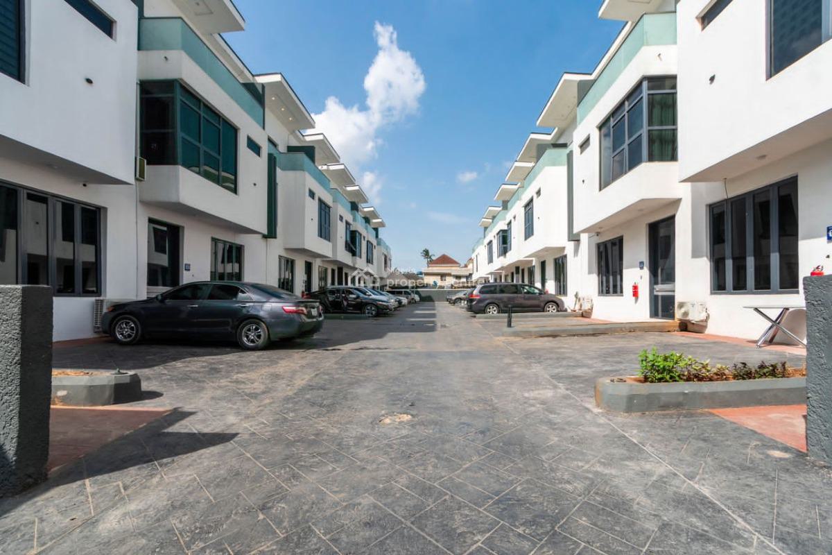 Luxurious All White 4 Bedroom Duplex with Swimming Pool & Cinema Room, Adeniyi Jones, Ikeja, Lagos, Terraced Duplex Short Let