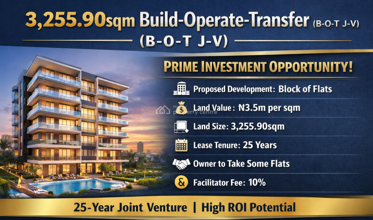 3,255.90sqm Build-operate-transfer (b-o-t) J-v, Ilabere Avenue, Ikoyi, Lagos, Mixed-use Land Joint Venture