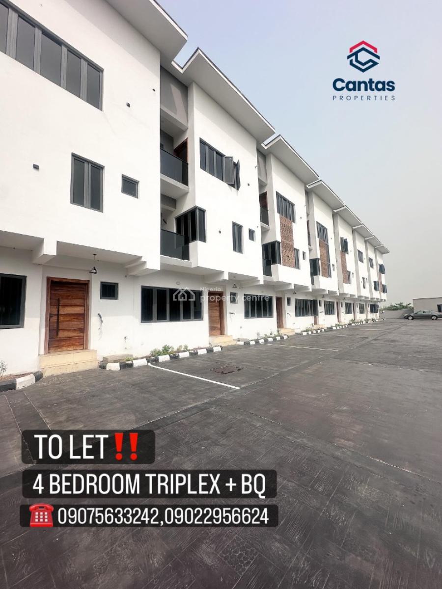 4 Bedroom Triplex with Bq, Off Admiralty Way, Lekki Phase 1, Lekki, Lagos, Terraced Duplex for Rent