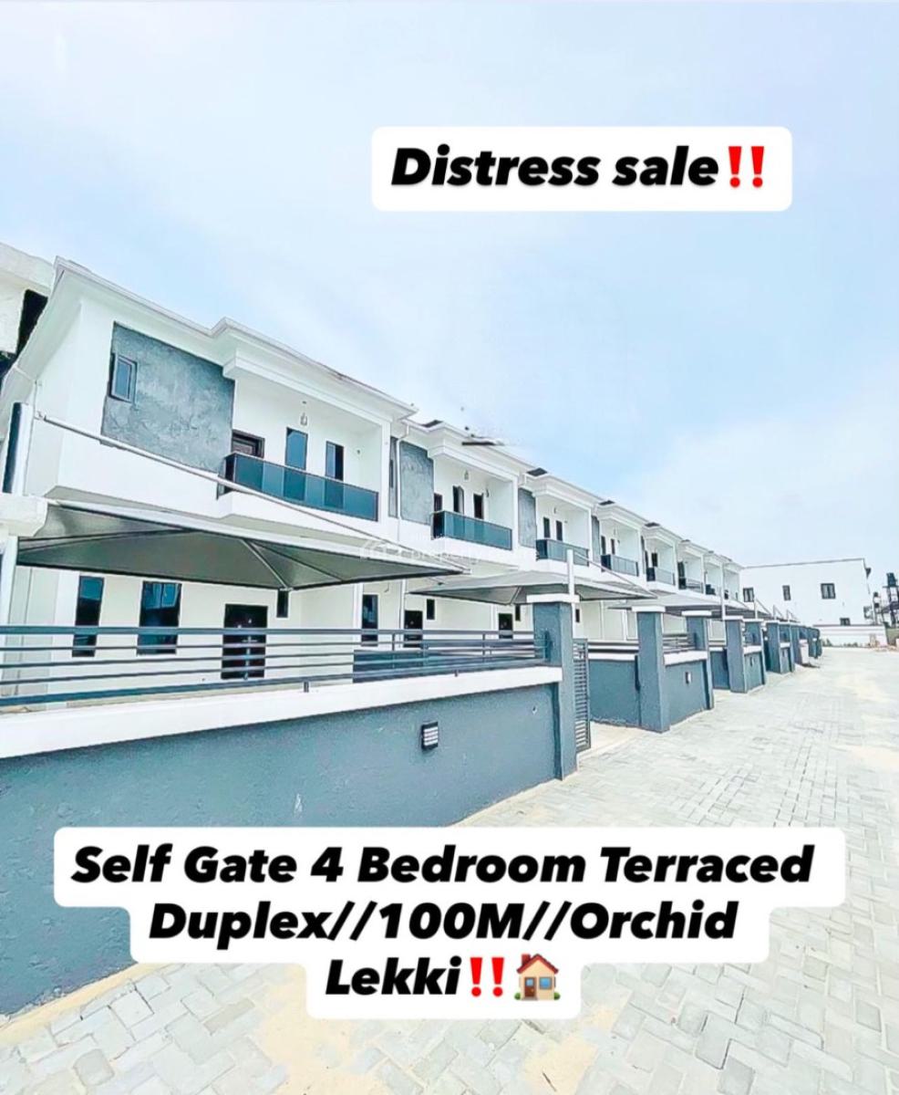Super Distress Deal 4 Bedroom Terrace Duplex with Self Compound, Orchid, Lekki, Lagos, Terraced Duplex for Sale