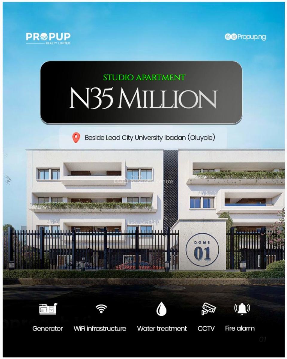 High Demand Studio Apartment Designed for Smart Investors, Lead City University, Ibadan, Oyo, Self Contain (single Rooms) for Sale