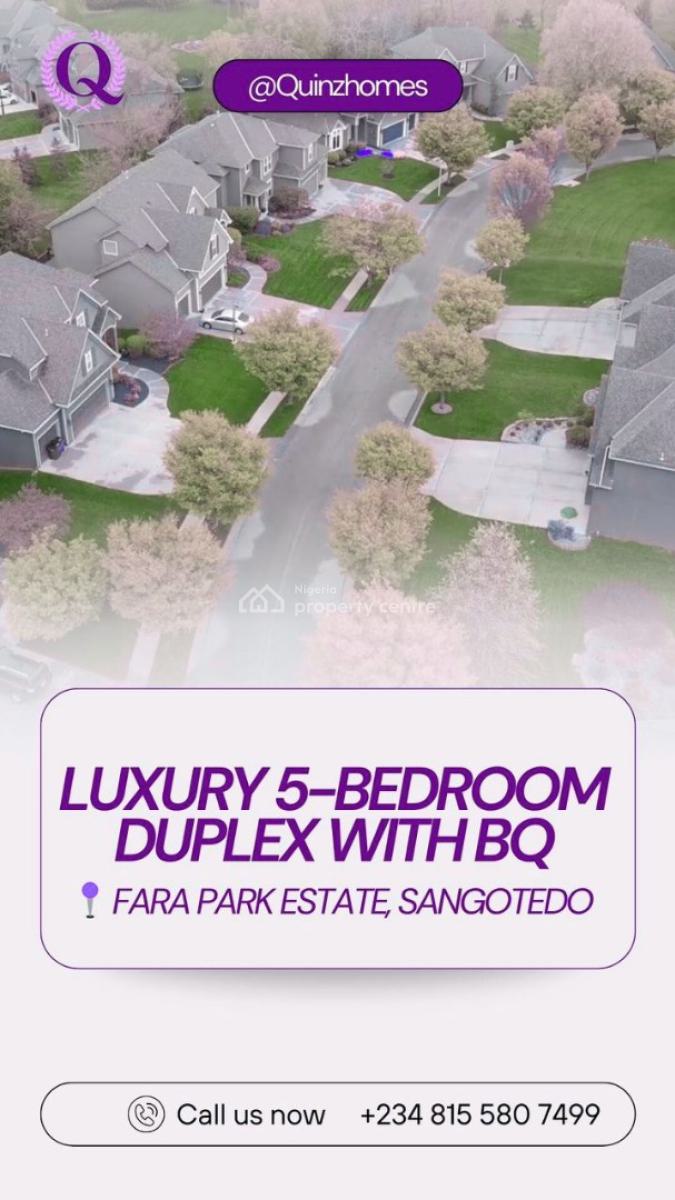 5 Bedrooms with Bq, Sangotedo, Ajah, Lagos, House for Rent