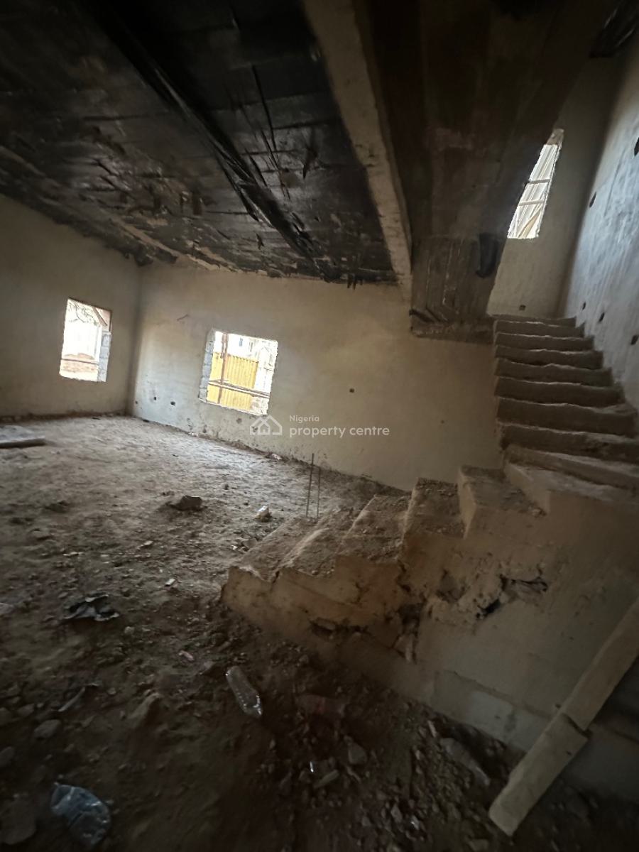 Excellent Spacious 5 Bedroom Duplex Carcass, Copa Cubana Axis, Lokogoma District, Abuja, Semi-detached Duplex for Sale