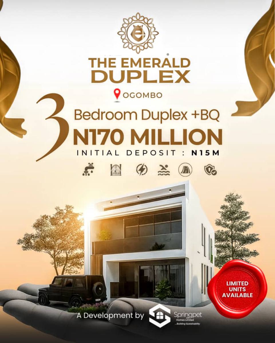 Premium Comfort in a 3-bedroom Duplex with Bq, Ogombo, Ajah, Lagos, Detached Duplex for Sale
