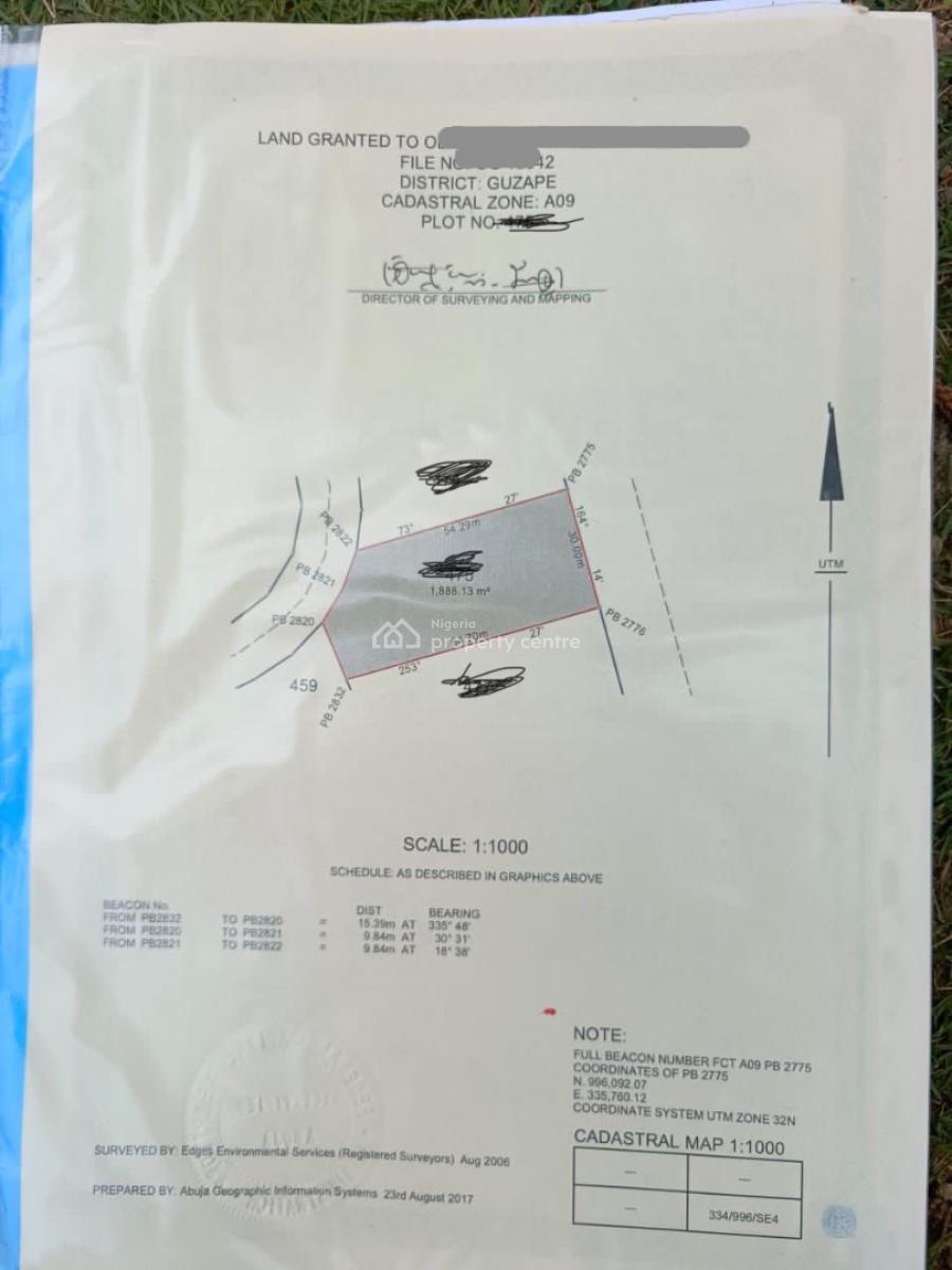 Land, Guzape District, Abuja, Residential Land for Sale