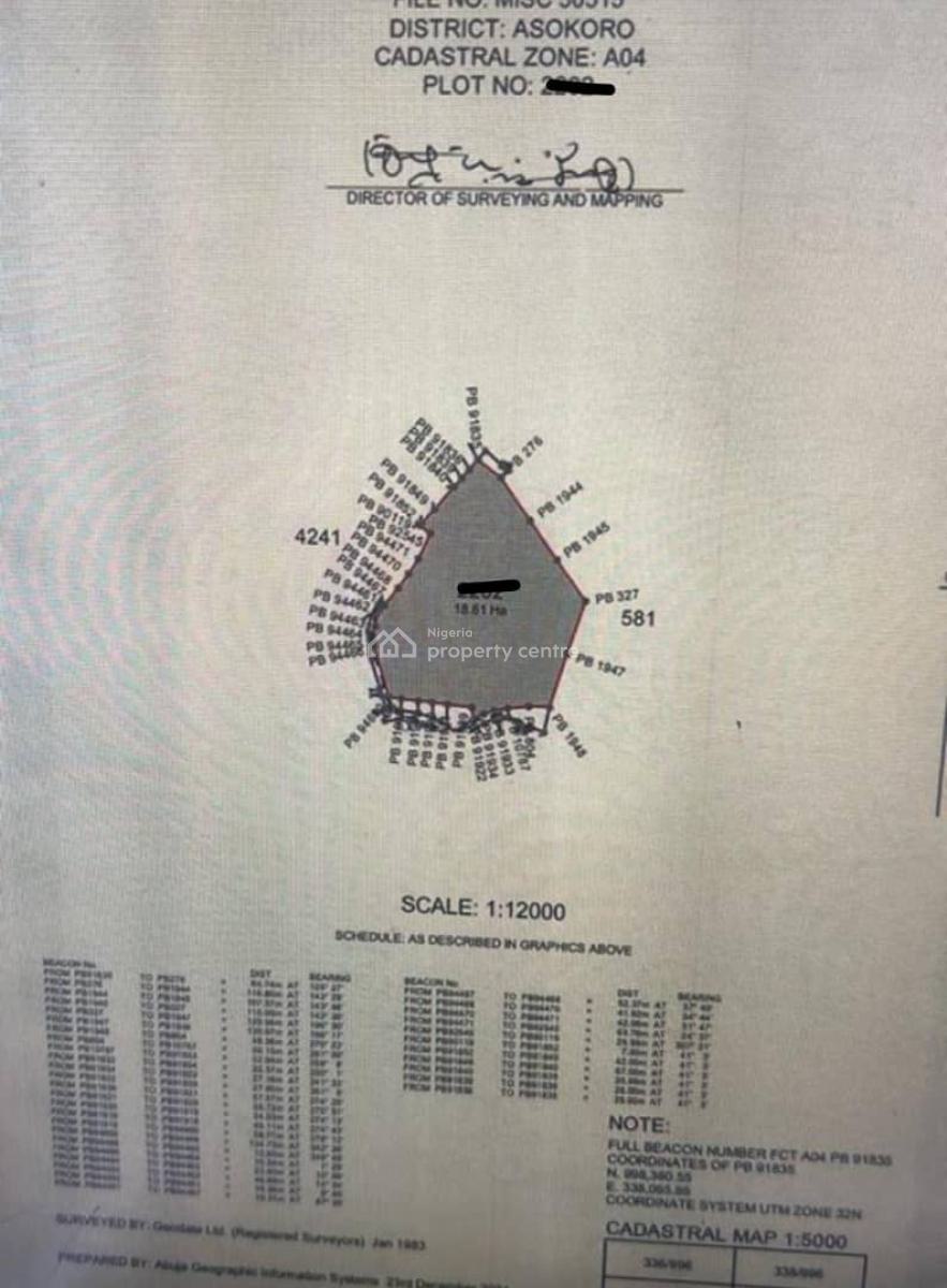 1 Hectare, Asokoro District, Abuja, Residential Land for Sale