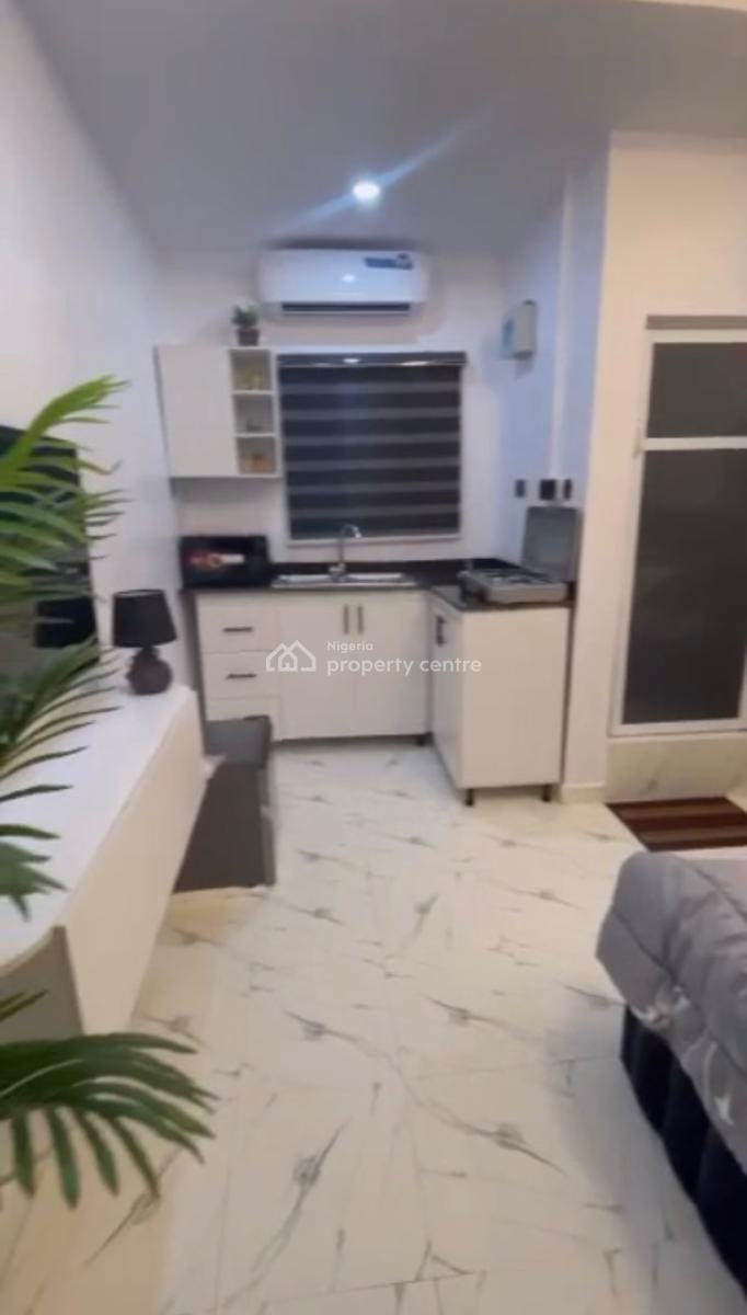 a Furnished Self Contain with Netflix, 24 Hrs Electricity & Others, Pedro, Gbagada, Lagos, Self Contain (single Rooms) for Rent