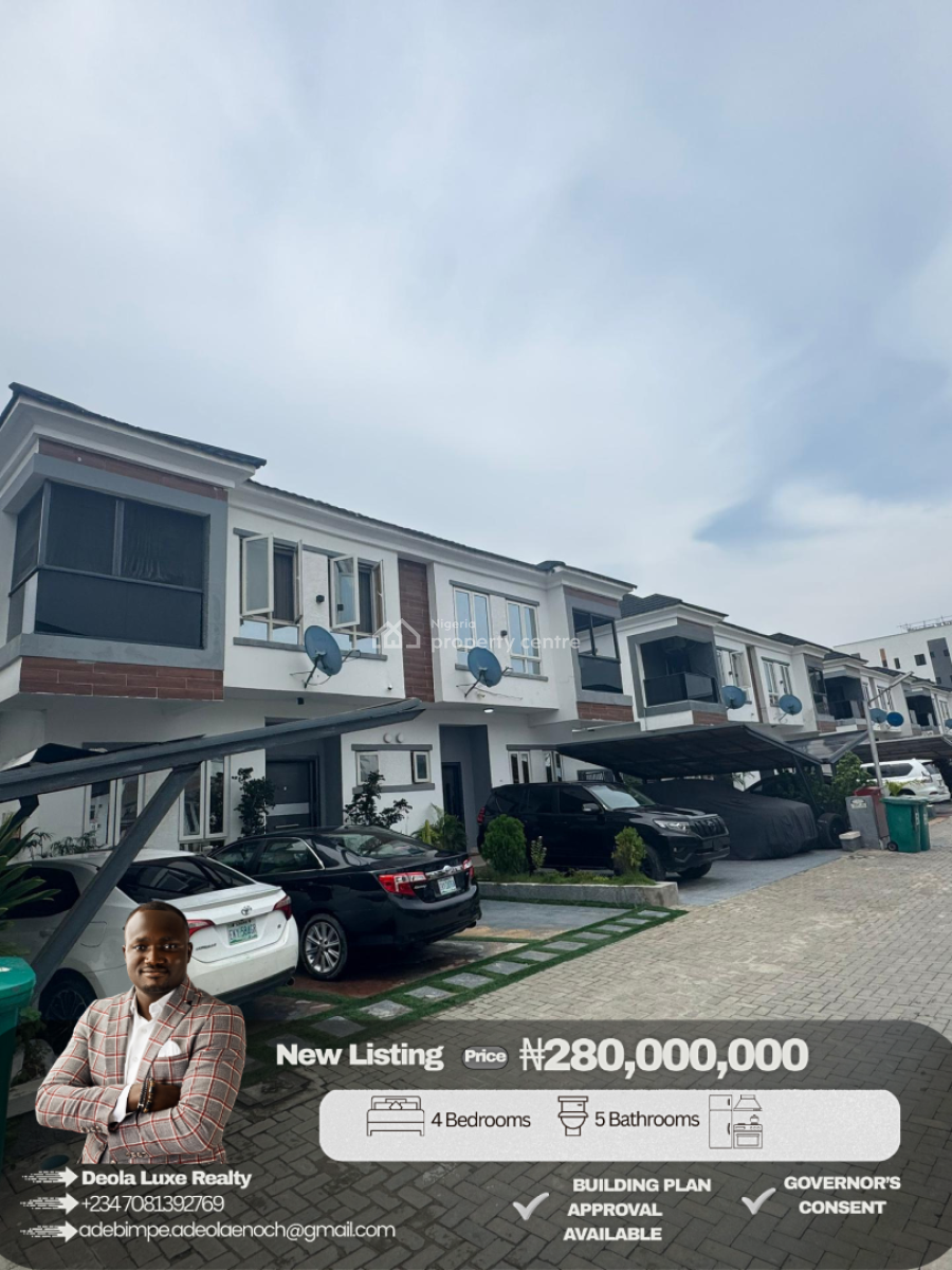 a Well Maintained 4 Bedroom Duplex in a Family Oriented Estate, Lekki Phase 1, Lekki, Lagos, Semi-detached Duplex for Sale