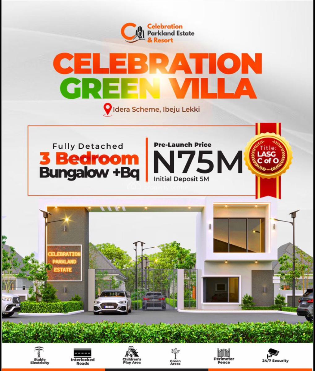 Fully Detached Modern Design 3 Bedroom Bungalow, Idera Scheme, By Lekki Epe Expressway, Eleko, Ibeju Lekki, Lagos, Detached Bungalow for Sale