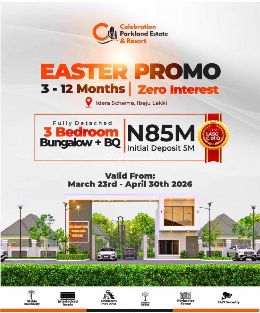 Fully Detached Modern Design 3 Bedrooms Bungalow with a Bq, Idera Scheme, Close to Amen Estate Phase 1, Eleko, Ibeju Lekki, Lagos, Detached Bungalow for Sale