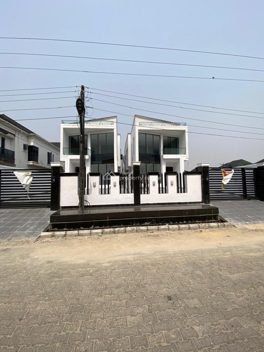Newly Built 5 Bedroom Contemporary Design with 1 En-suite Bq, Gated Estate By Lekki Toll Gate, Lekki, Lagos, Detached Duplex for Sale