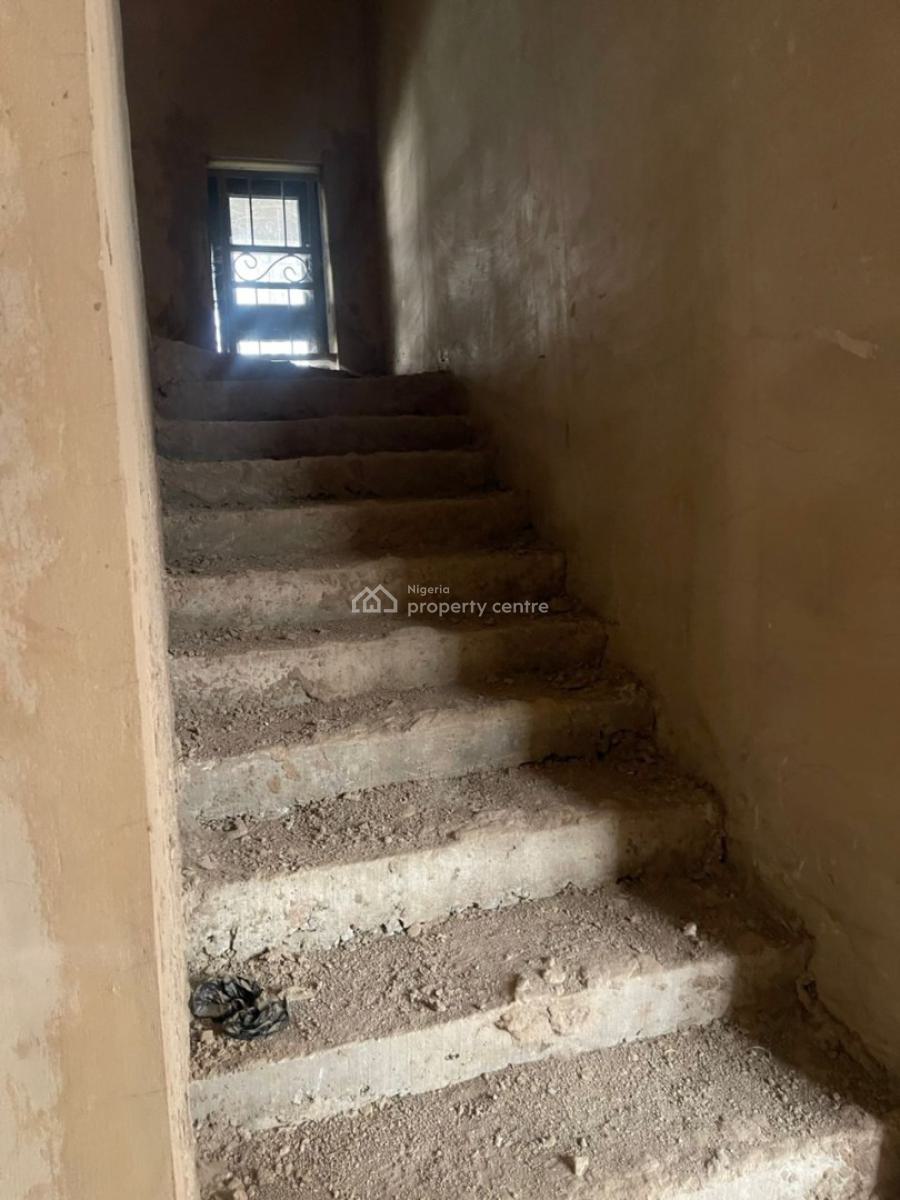 3 Bedroom Shell Carcass Terrace Duplex with 1 Room Bq, Gwarinpa, Abuja, Terraced Duplex for Sale