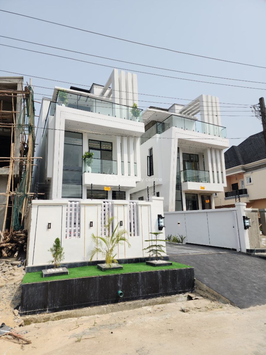 Luxury 5 Bedroom Detached Duplex with Bq and Pool in a Secured Estate, Chevron Toll Gate, Lekki, Lagos, Detached Duplex for Sale