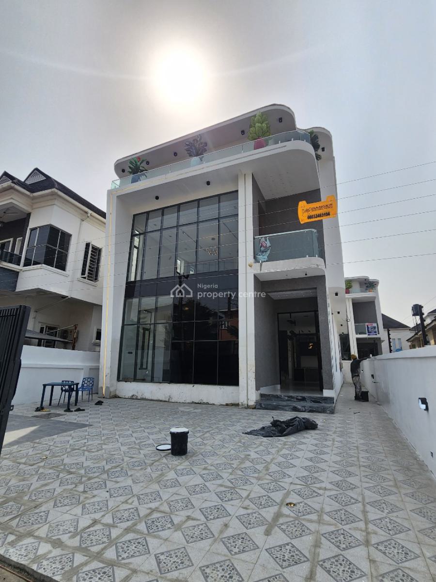 Contemporary 5 Bedroom Detached Duplex with Bq & Pool, Chevron Toll Gate, Lekki, Lagos, Detached Duplex for Sale