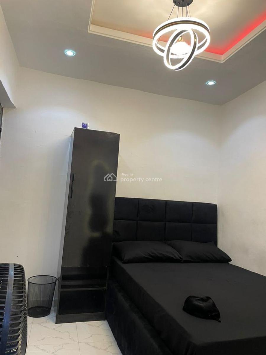 a Fully Furnished Studio Apartment with Bedroom, Tv, 24 Hours Electricity, Yaba, Lagos, Self Contain (single Rooms) for Rent