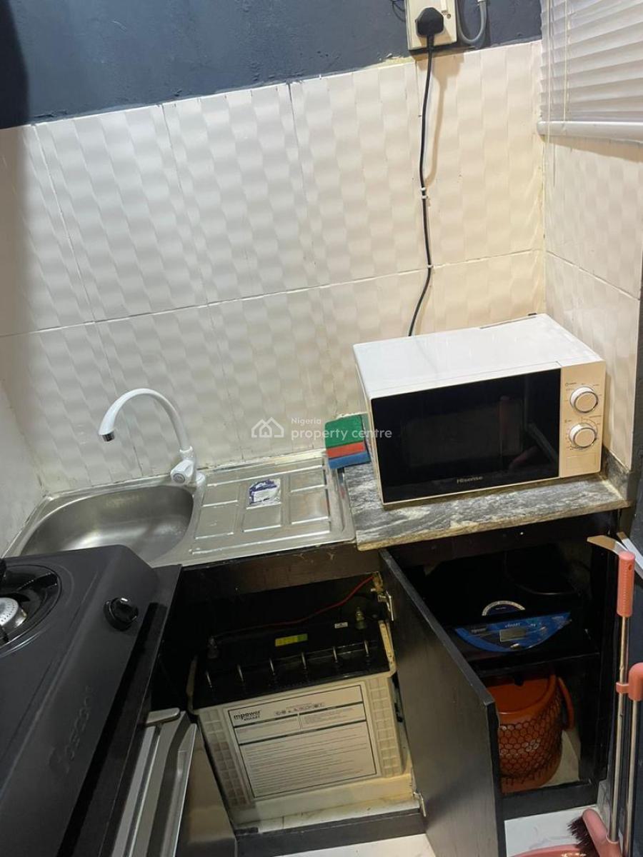 a Fully Furnished Studio Apartment with Bedroom, Tv, 24 Hours Electricity, Yaba, Lagos, Self Contain (single Rooms) for Rent