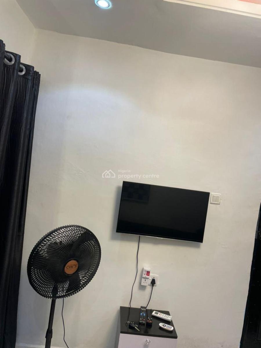 a Fully Furnished Studio Apartment with Bedroom, Tv, 24 Hours Electricity, Yaba, Lagos, Self Contain (single Rooms) for Rent