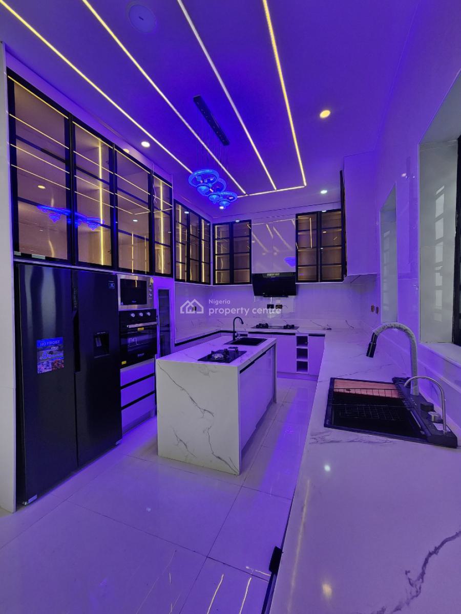 Contemporary 5 Bedroom Detached Duplex with Bq & Pool, Chevron Toll Gate, Lekki, Lagos, Detached Duplex for Sale