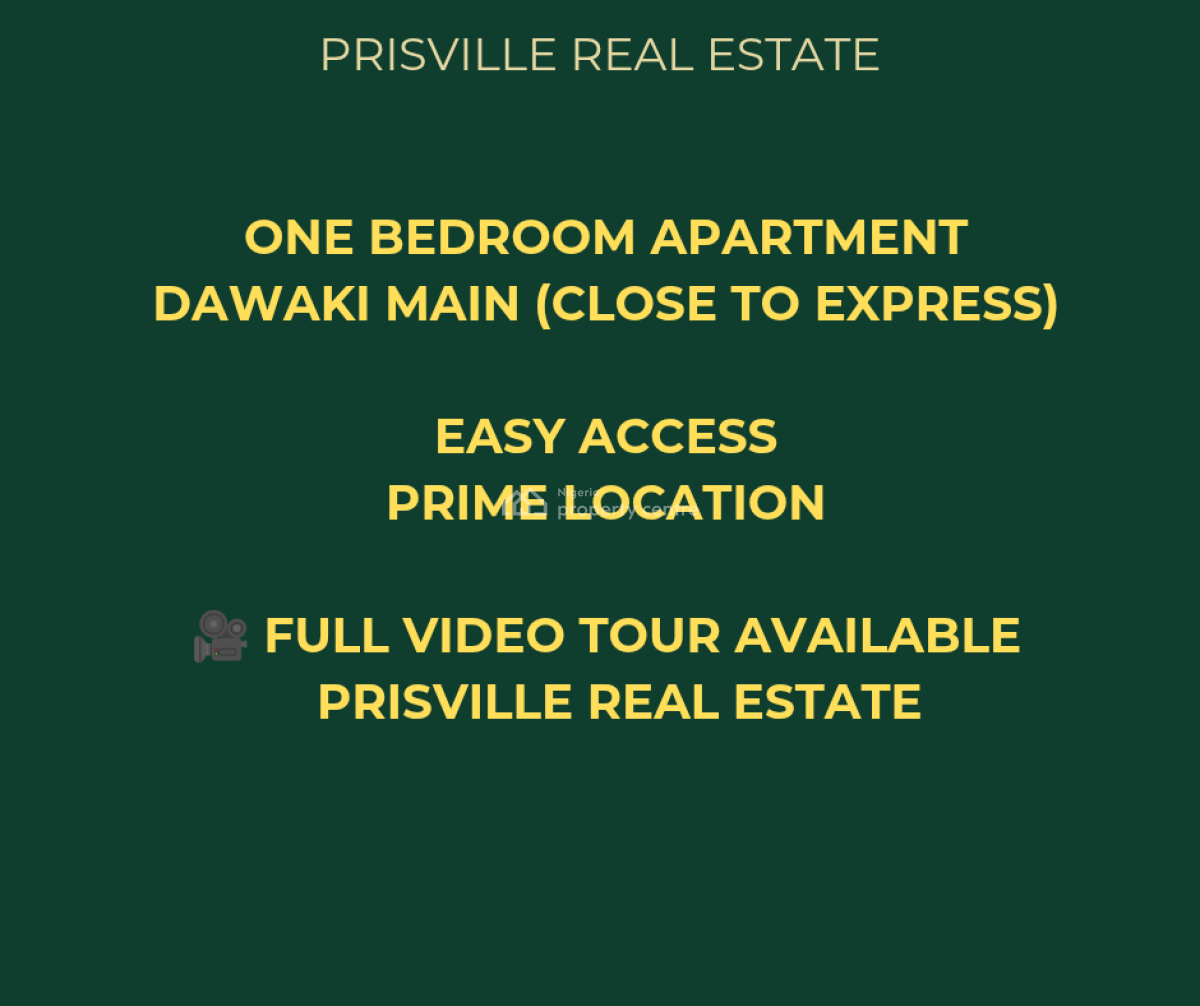 Well-located One Bedroom Apartment, Dawaki, Gwarinpa, Abuja, Flat / Apartment for Rent