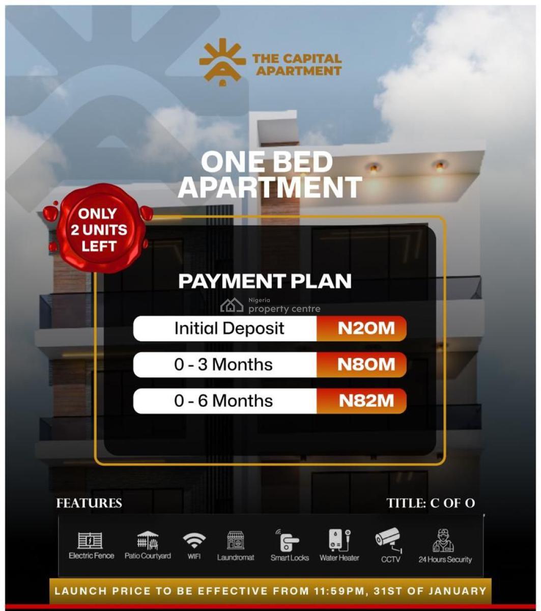 Luxury Apartment 1bed in a  Serene Environment, Shobande, Akoka, Yaba, Lagos, Flat / Apartment for Sale