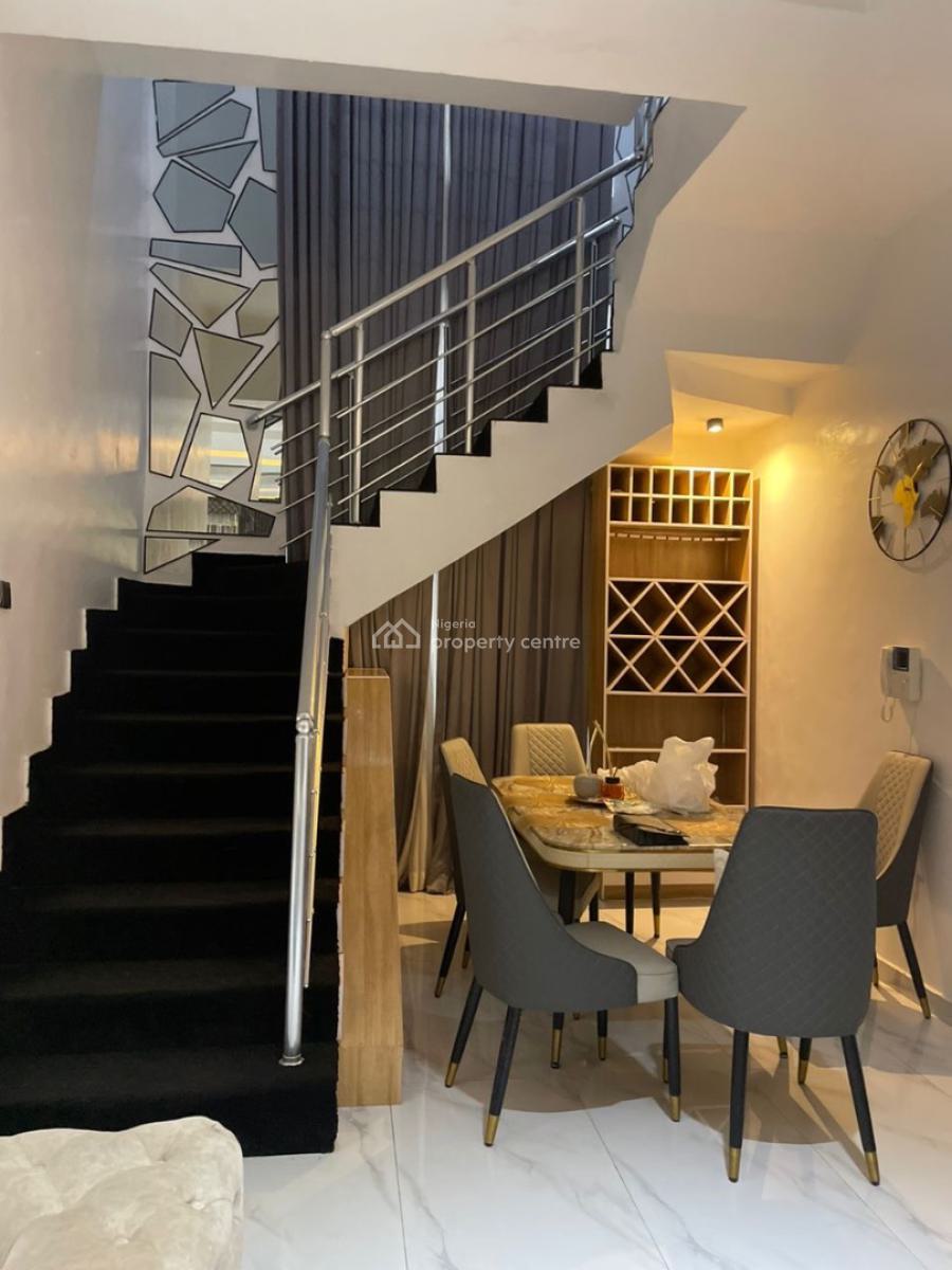 Fully Furnished Serviced 3 Bedrooms Detached Duplex with Standard Self Contain, Chevron, Lekki, Lagos, Detached Duplex for Rent