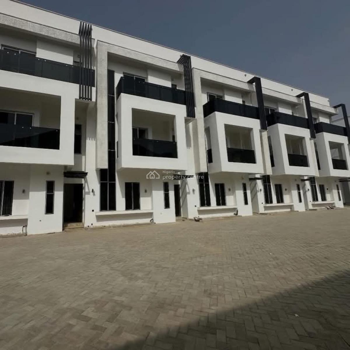 Newly Built 4 Bedroom Terrace Duplex with Bq, Gilmore, Jahi, Abuja, Terraced Duplex for Sale