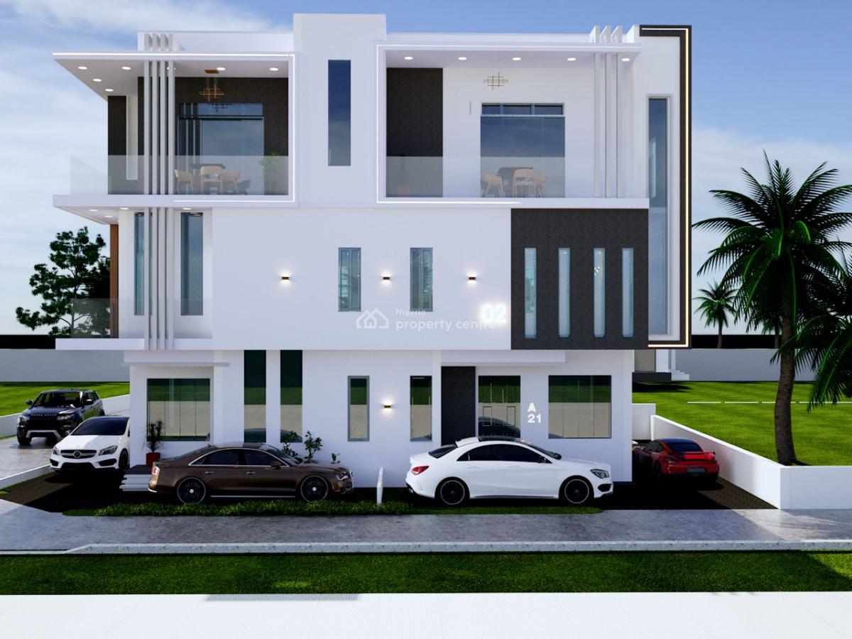Ongoing Luxurious 4 Bedroom Semi Detached Duplex with Bq, Buena Vista Estate, Orchid Road, Lafiaji, Lekki, Lagos, Semi-detached Duplex for Sale