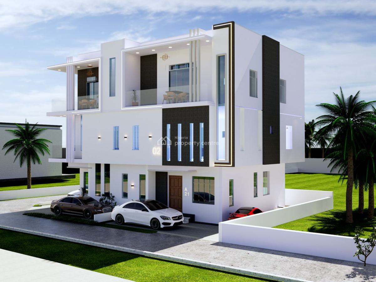 Ongoing Luxurious 4 Bedroom Semi Detached Duplex with Bq, Buena Vista Estate, Orchid Road, Lafiaji, Lekki, Lagos, Semi-detached Duplex for Sale