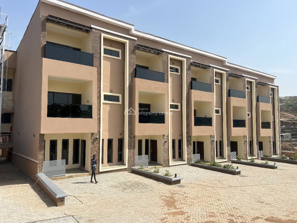 Well Built 4 Bedroom Terrace Duplex with Bq in Prime Location, Guzape District, Abuja, Terraced Bungalow for Rent