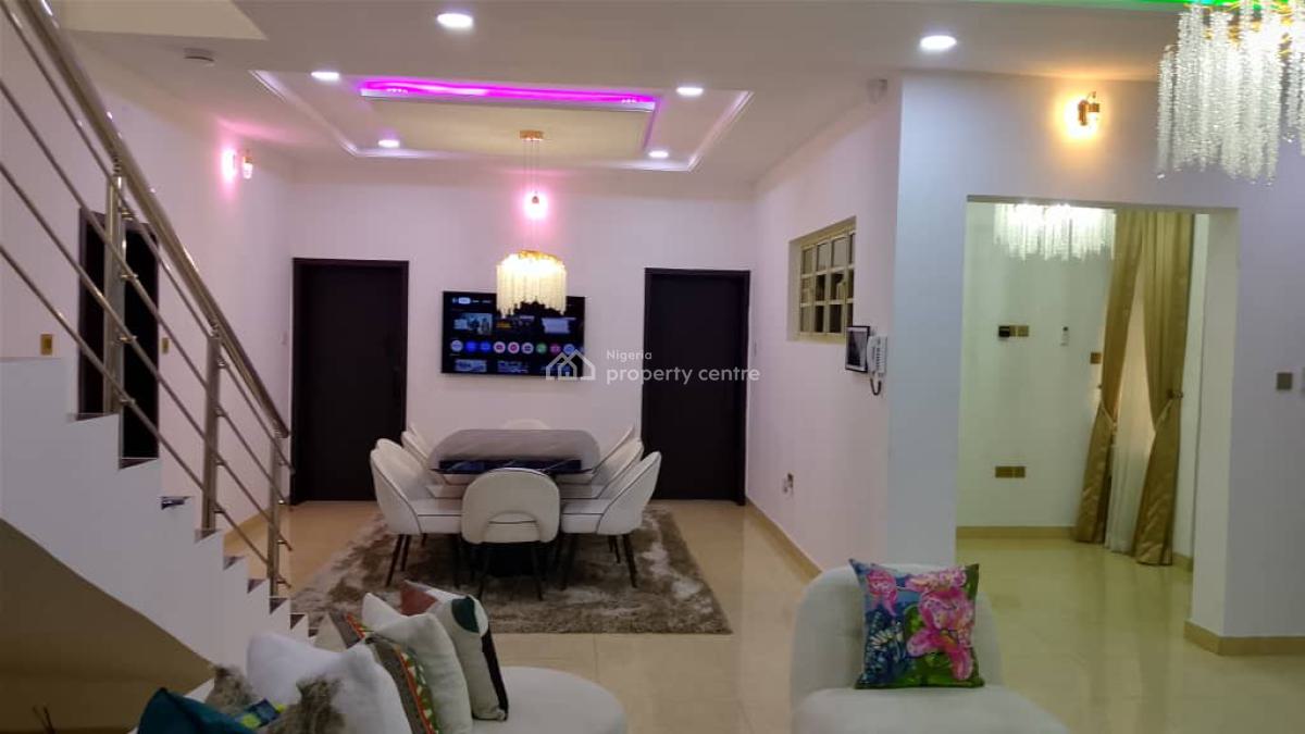 Fully Furnished 5 Bedroom Serviced Accommodation with Detached 2 Bedroom Bq, Amen Estate Phase 1, Ibeju Lekki, Lagos, Detached Duplex for Rent