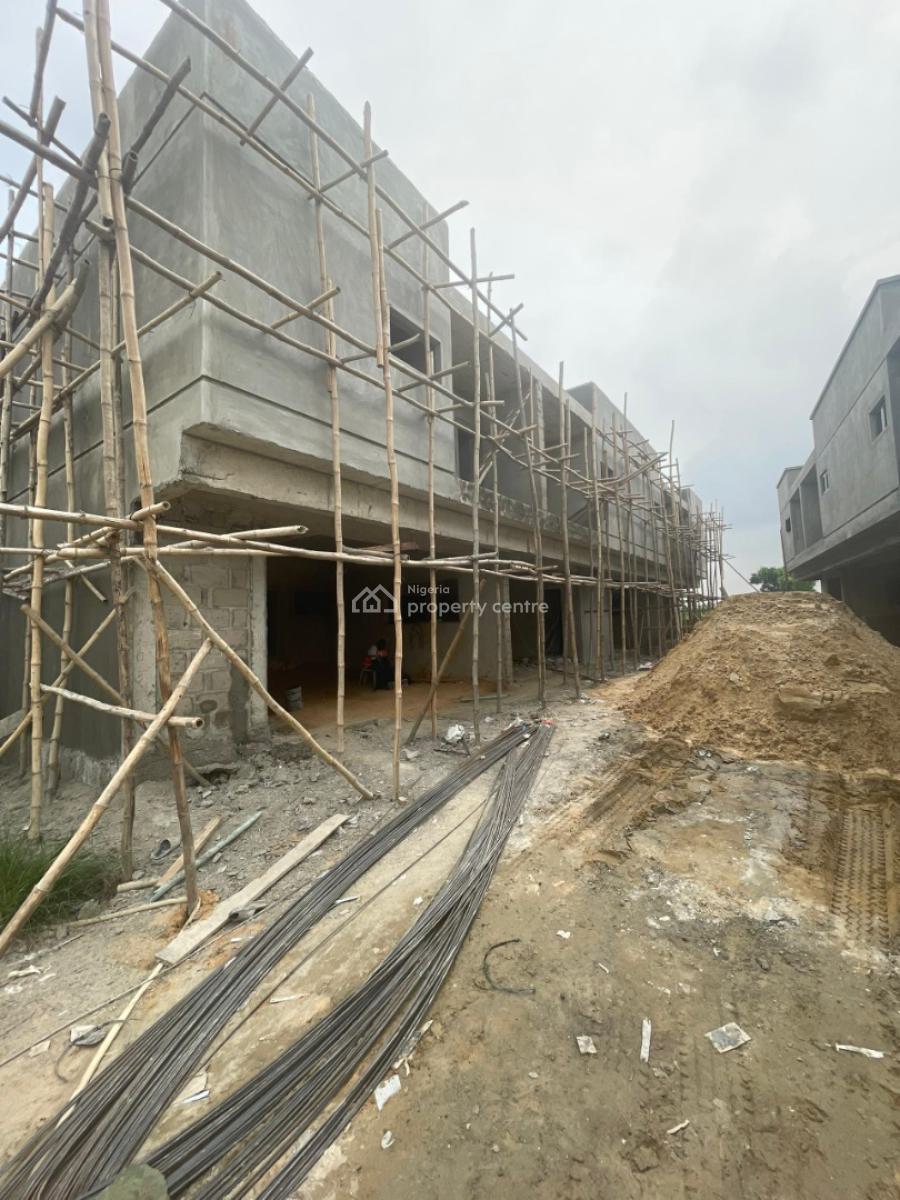 85% Complete 3 Bedroom Terraces with Bq, Hitech Road, Behind Lagos Business School, Ajah, Lagos, Terraced Duplex for Sale