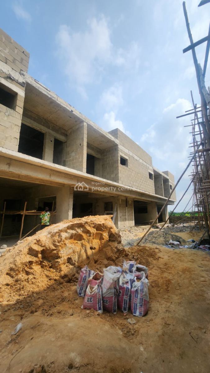 85% Complete 3 Bedroom Terraces with Bq, Hitech Road, Behind Lagos Business School, Ajah, Lagos, Terraced Duplex for Sale