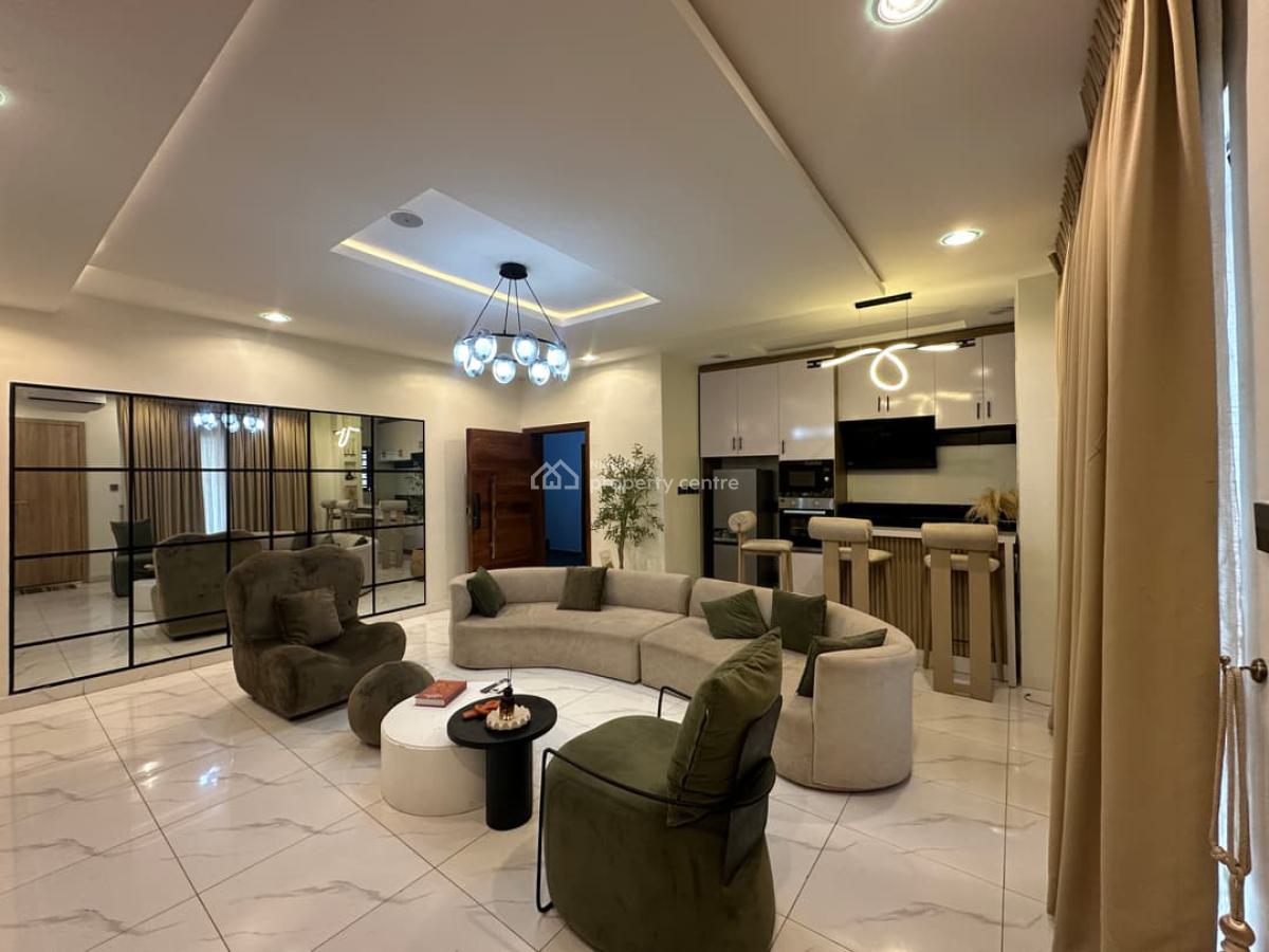 2bd Furnished Aprt with Pool/ Gym Upstairs Shot Let Allowed, Ikate, Lekkj Lagos Nigeria, Lekki, Lagos, Flat / Apartment for Rent