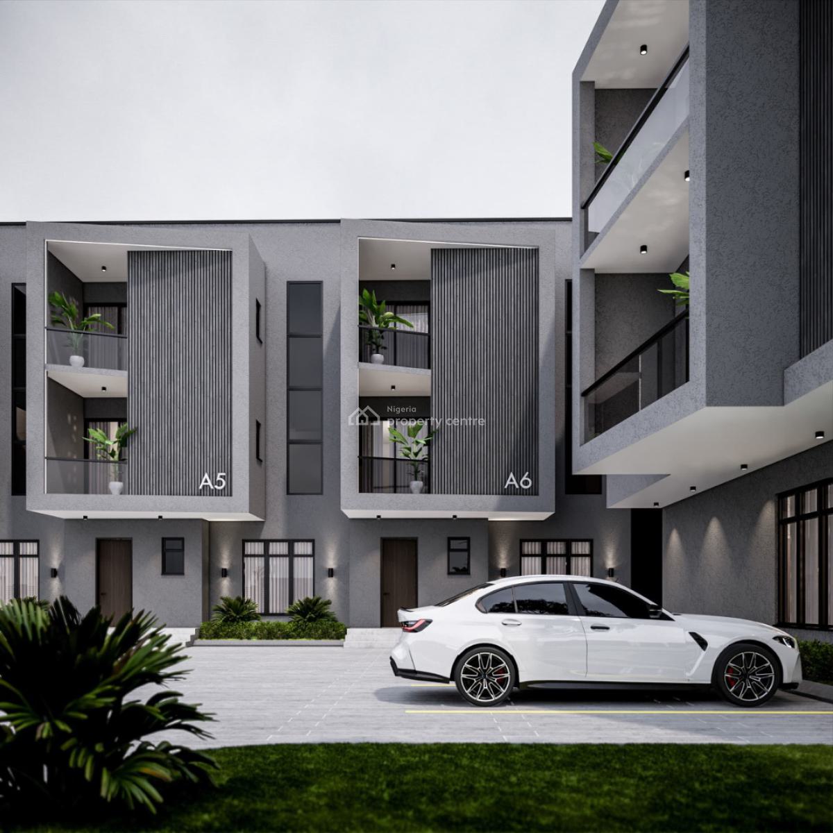 Well Designed 4 Bedroom Semi Finished Terrace Duplex, Utako, Abuja, Terraced Duplex for Sale