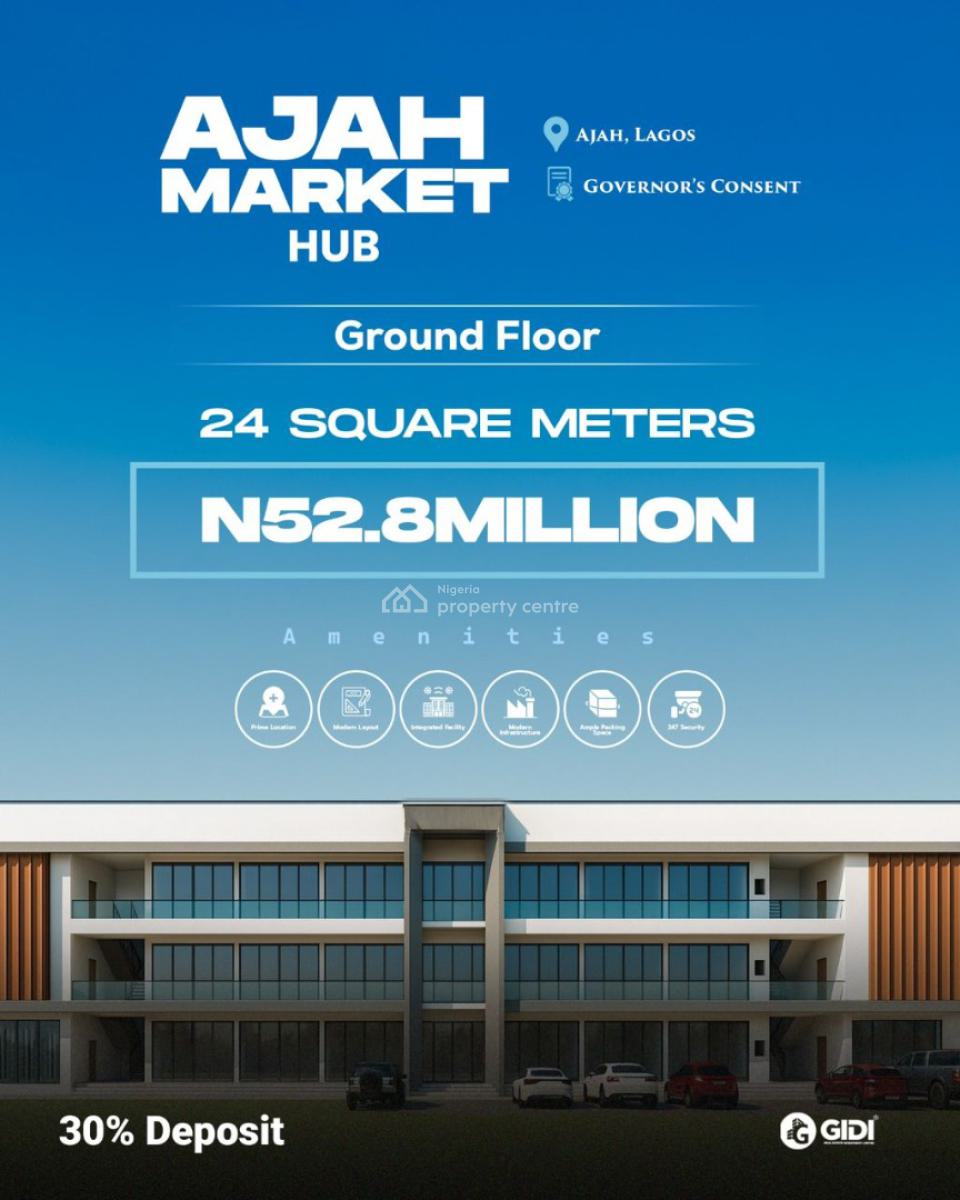 Commercial Market, Office Spaces in a Good Location, Ajah, Lagos, Shop for Sale