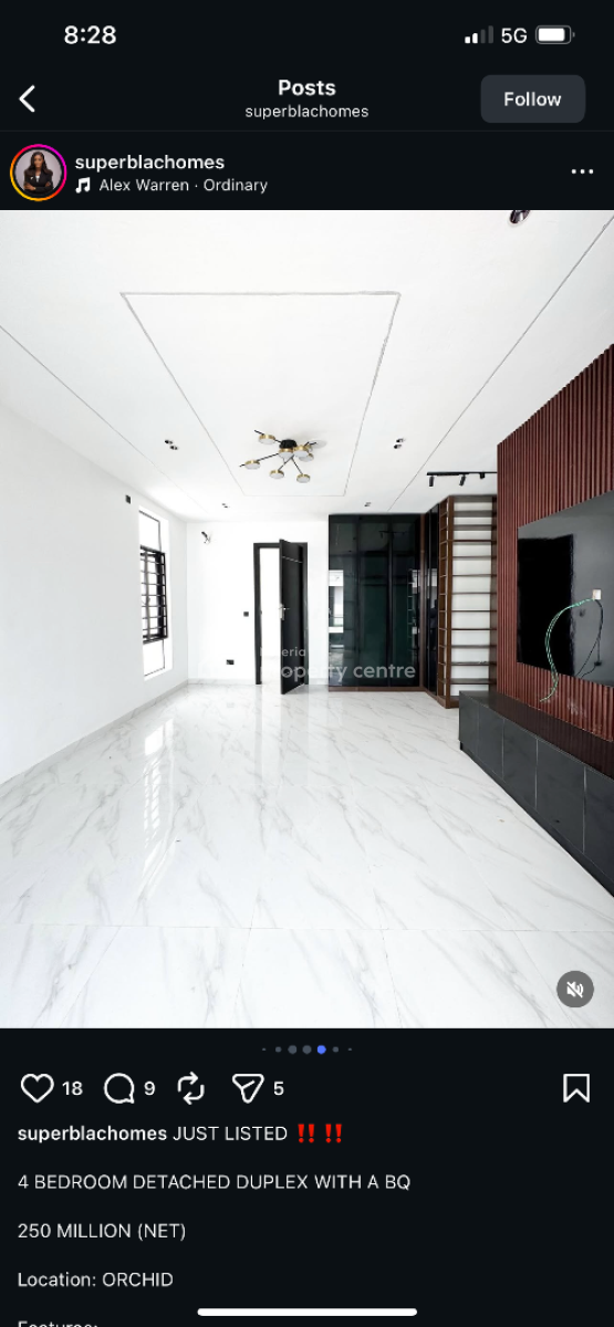 Luxurious 4 Bedroom Detached Duplex with a Bq, Lekki, Lagos, Detached Duplex for Sale