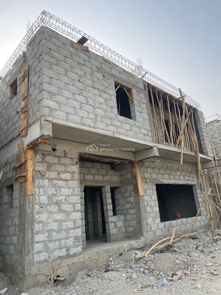 Fast Promo!!! 5 Bedrooms Terrace Duplex + Bq in a Mini Estate Carcass, Life Camp, Abuja, Terraced Duplex for Sale