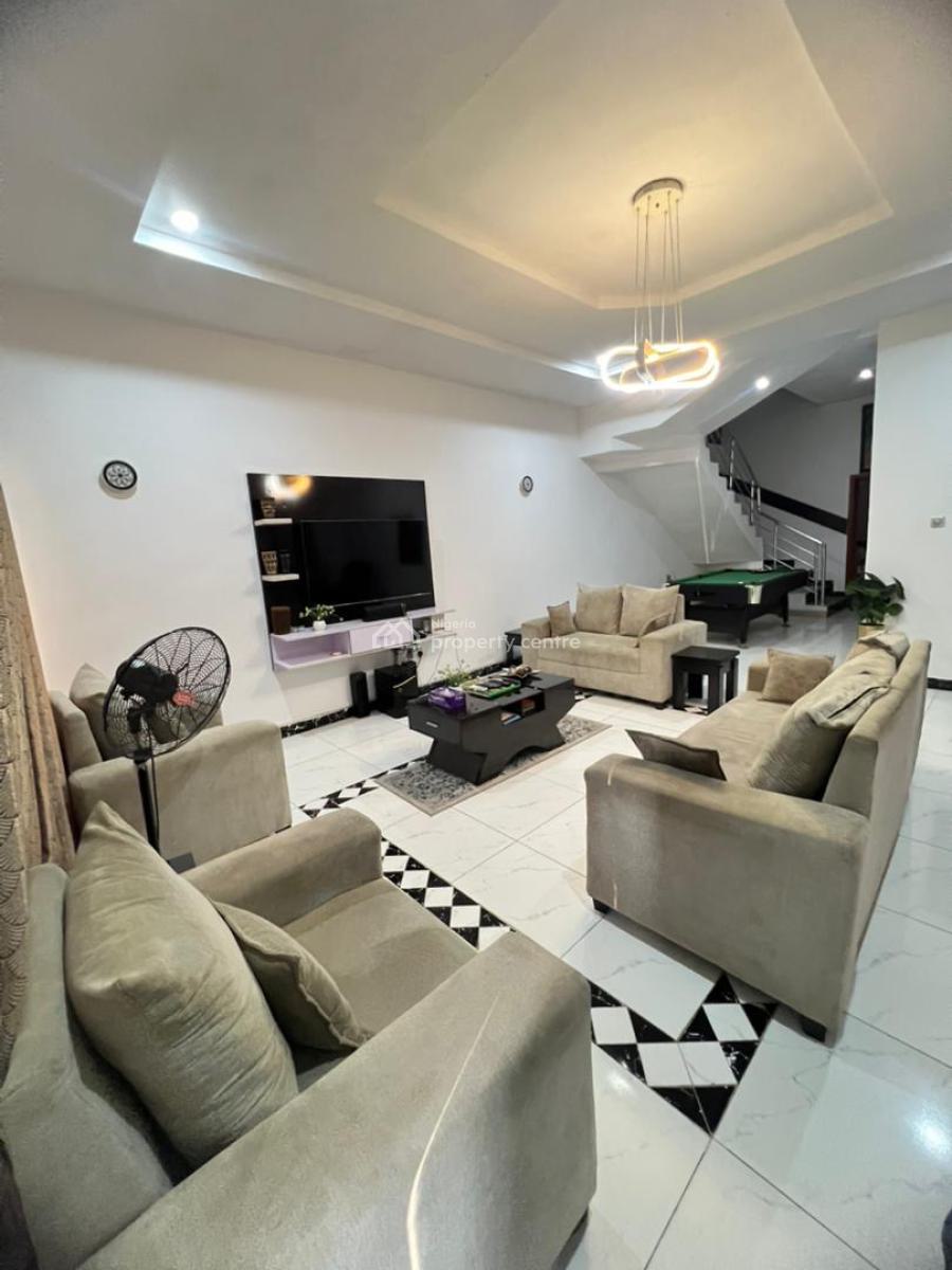 Furnished 4 Bedroom Semi Detached Duplex with Bq in a Secure Estate, Ikota, Lekki, Lagos, Semi-detached Duplex for Rent