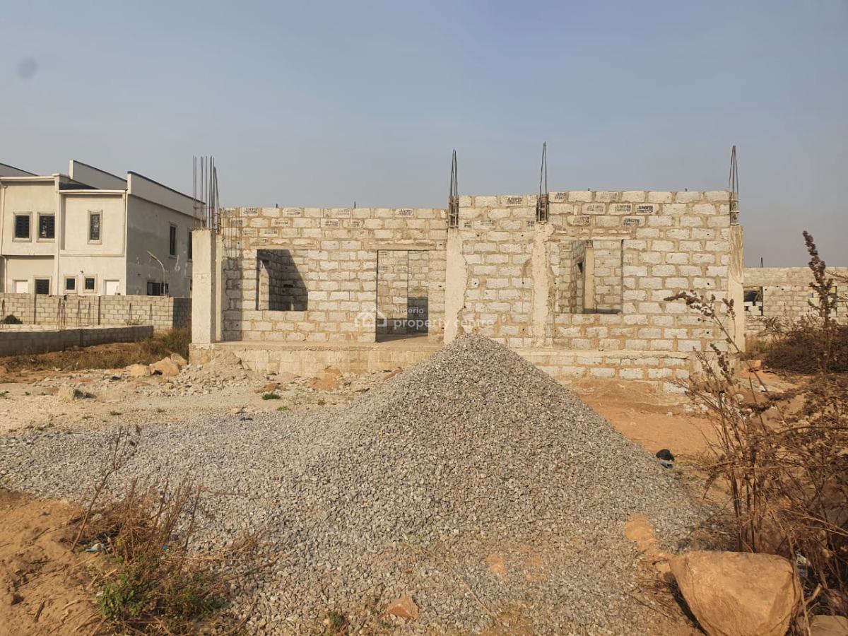 Carcass 5 Bedrooms Detached Duplex with Bq, Seaman Estate, Lugbe District, Abuja, Detached Duplex for Sale