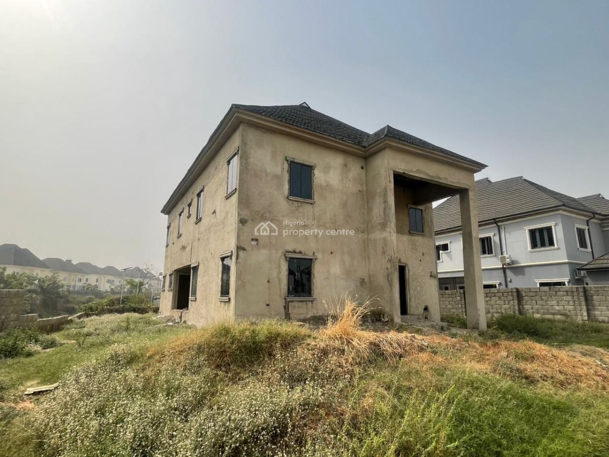 4 Bedroom Fully Detached Duplex with Bq and Study (semi-finished), Lugbe District, Abuja, Detached Duplex for Sale