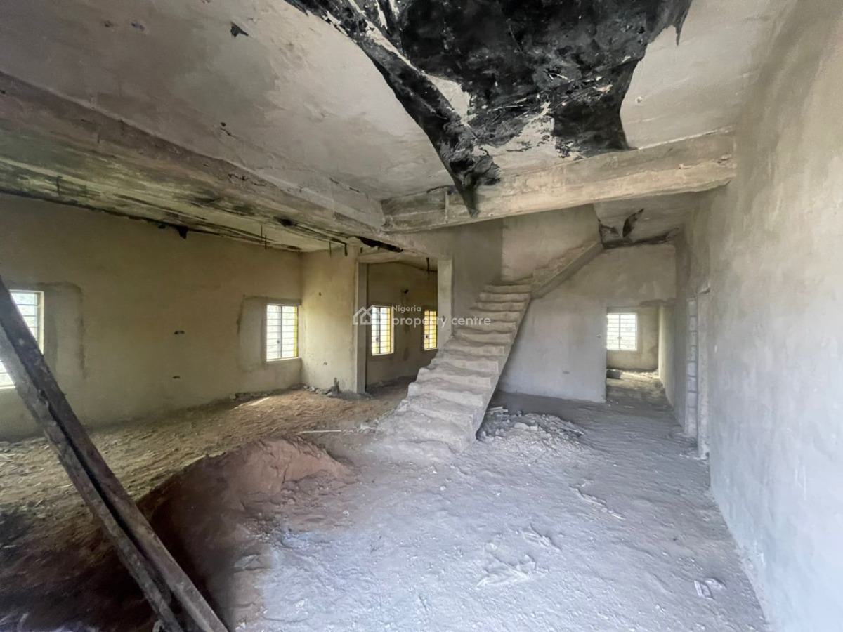 4 Bedroom Fully Detached Duplex with Bq and Study (semi-finished), Lugbe District, Abuja, Detached Duplex for Sale