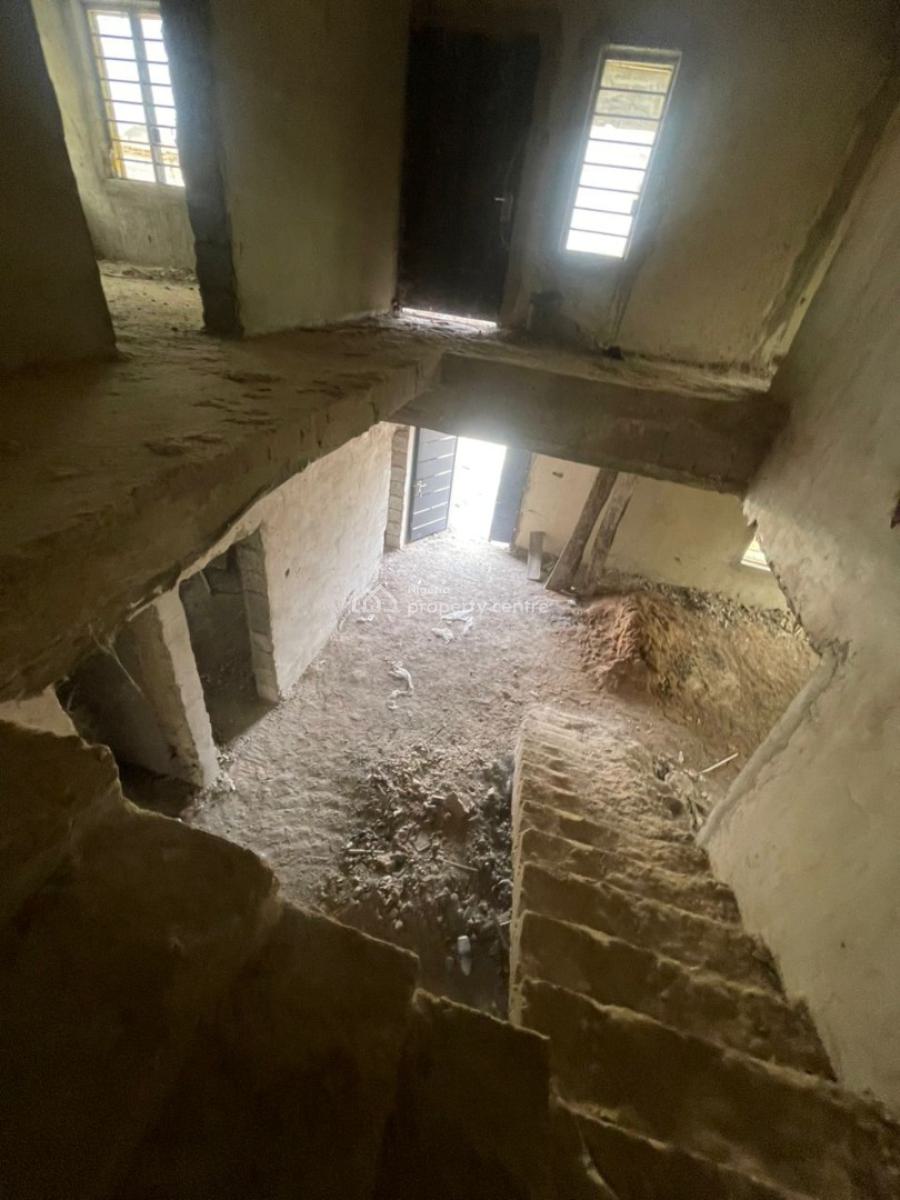 4 Bedroom Fully Detached Duplex with Bq and Study (semi-finished), Lugbe District, Abuja, Detached Duplex for Sale