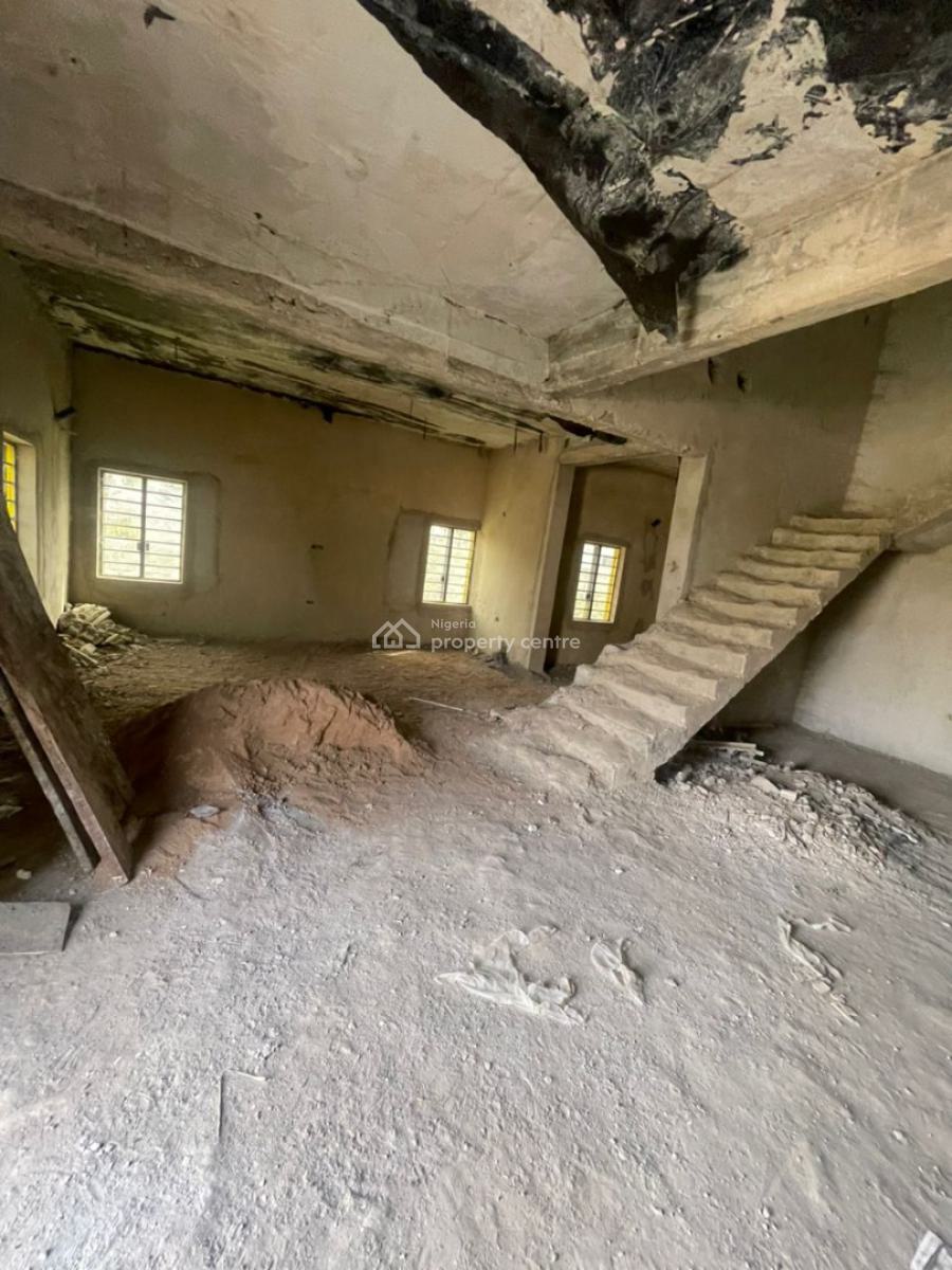 4 Bedroom Fully Detached Duplex with Bq and Study (semi-finished), Lugbe District, Abuja, Detached Duplex for Sale