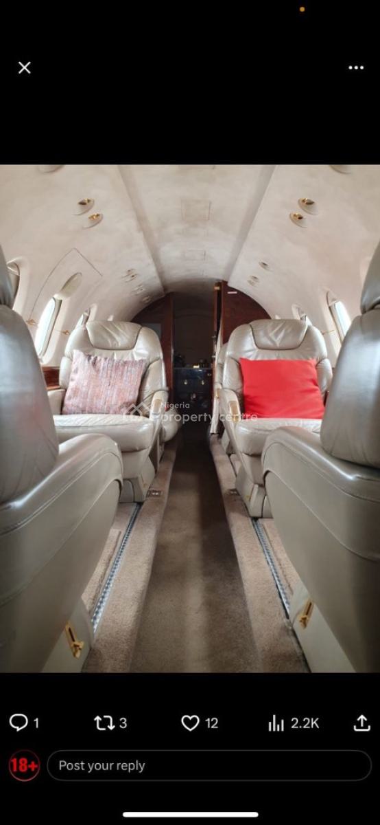 Private Jet Name: Hawker 800 Year : 2002, Asokoro District, Abuja, Commercial Property for Sale