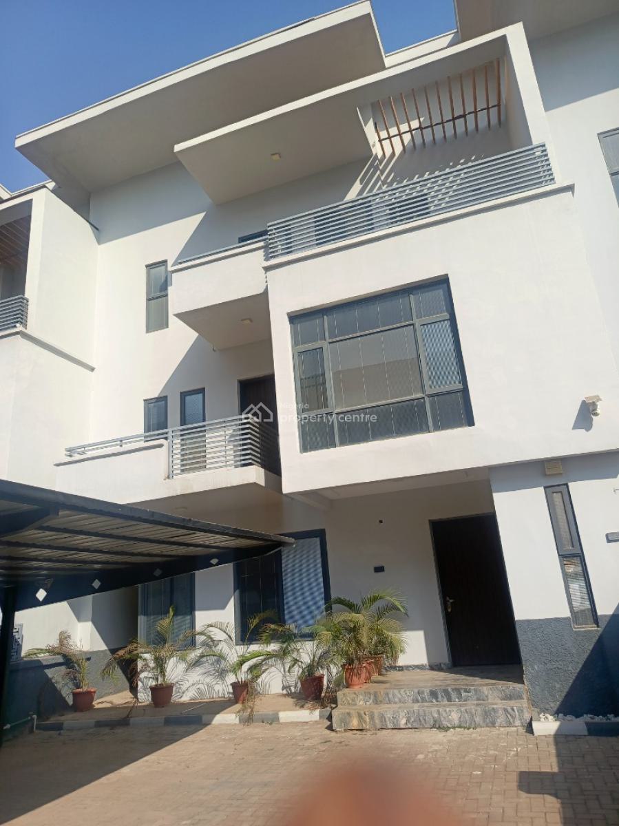 Spacious 4 Bedroom Semi Detached Duplex with a Bq Attached, Guzape District, Abuja, House for Rent
