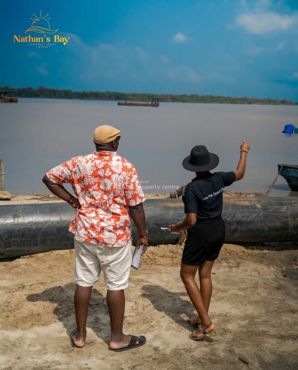 Prime Water Front Serviced Plots, Nathans Bay, Lakowe, Ibeju Lekki, Lagos, Residential Land for Sale