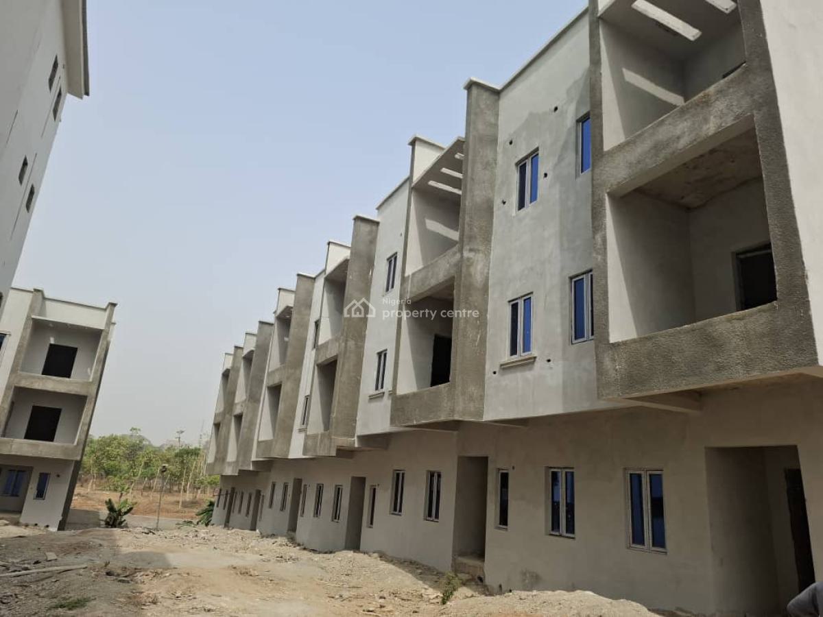 Corner Piece 4 Bedroom Terraced Duplex with Bq (advanced Carcass), Dakibiyu, Abuja, Terraced Duplex for Sale