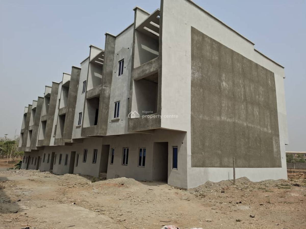 Corner Piece 4 Bedroom Terraced Duplex with Bq (advanced Carcass), Dakibiyu, Abuja, Terraced Duplex for Sale